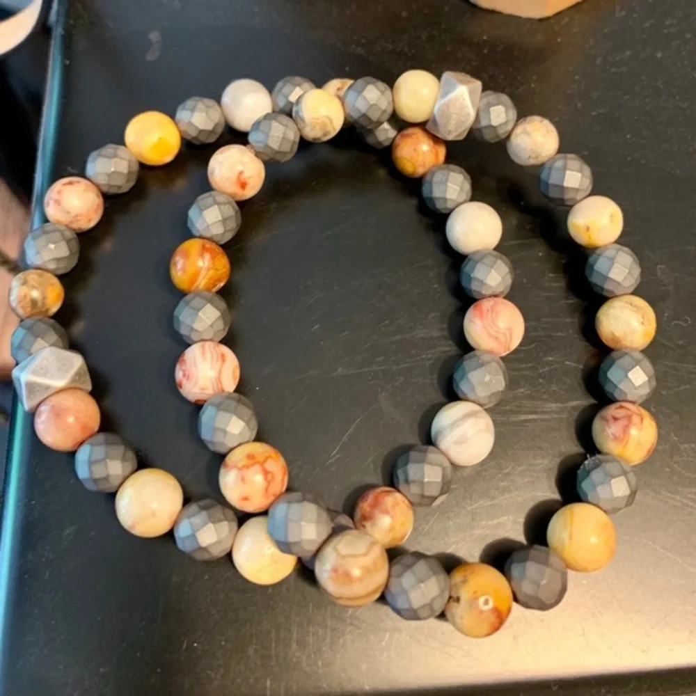 Unisex Reinforcements Stone Beaded Bracelet